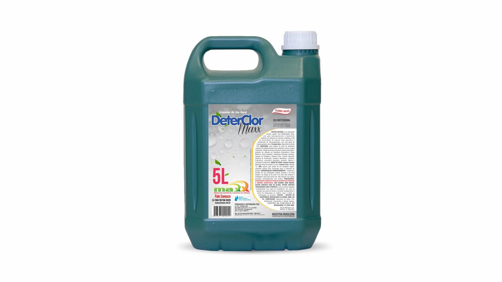 DETERCLOR MAXX - Detergente Clorado Concentrado